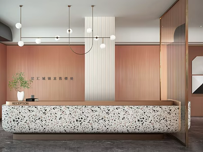 Modern reception desk Sales office Front desk