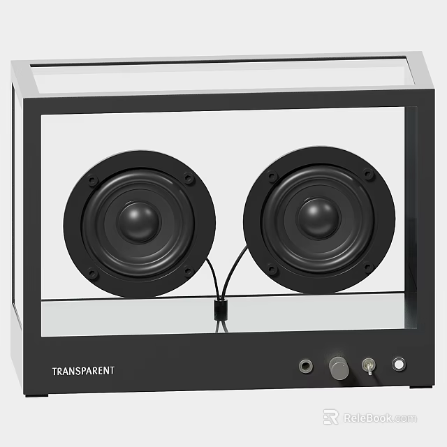 Cinema Audio System With Transparent Design Speakers For Enhanced Movie Experience 3d model