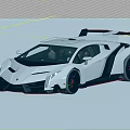 Sleek Silver And Black Sports Car With Red Accents And Aerodynamic Design
