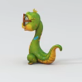 Snake cartoon character snake 3d model