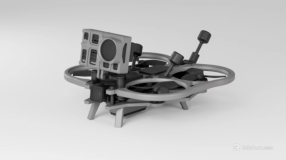 Modern Quadcopter Drone With Camera And Rotor Structure For Aerial Use 3d model 