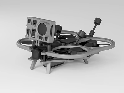 Modern Quadcopter Drone With Camera And Rotor Structure For Aerial Use 3d model