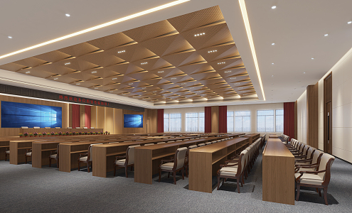 Modern Conference Hall Report Hall 3d model