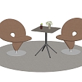 Modern Leisure Tables and Chairs Negotiation Tables and Chairs Dining Tables and Chairs 3d model