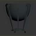 Modern Drum Shaped Furniture With Metal Frame And Round Top Surface