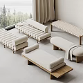 Silent Wind Stool Sofa Bench 3d model