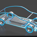 Advanced Electric Vehicle Chassis Platform With Battery Pack And Components Design