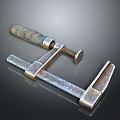 Pipe pliers vise bench vise wrench tool hardware tool processing tool furniture 3d model