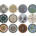 Ornamental Garden Plates Featuring Diverse Floral Geometric And Nature Inspired Patterns