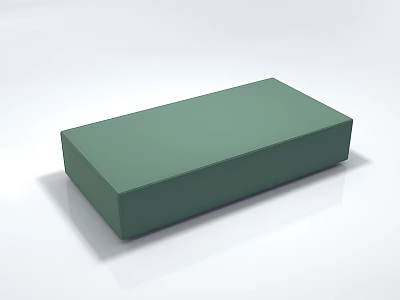 Stylish Green Rectangular Lazy Sofa With Comfortable Smooth Surface For Living Room 3d model