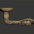 High Quality Decorative Brass Door Handle With Intricate Floral Design For Hardware Tools Applications