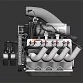 Modern engine racing engine 3d model