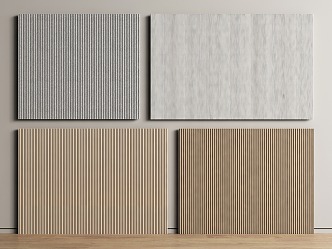 Wall Panel Grille Panel Wood veneer Decorative Panel Solid Board Wood Grille TV Background Wall 3d model