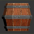 Decorative Wooden Barrel Ornament Set In Reddish Brown With Metal Hoops And Wood Grain