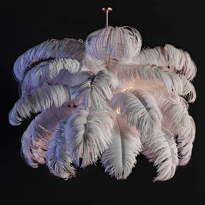 modern chandelier feather chandelier 3d model modern chandelier feather chandelier 3d model