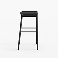 Sleek Black Modern Dining Chairs And Bar Stools For Home Interior 3d model