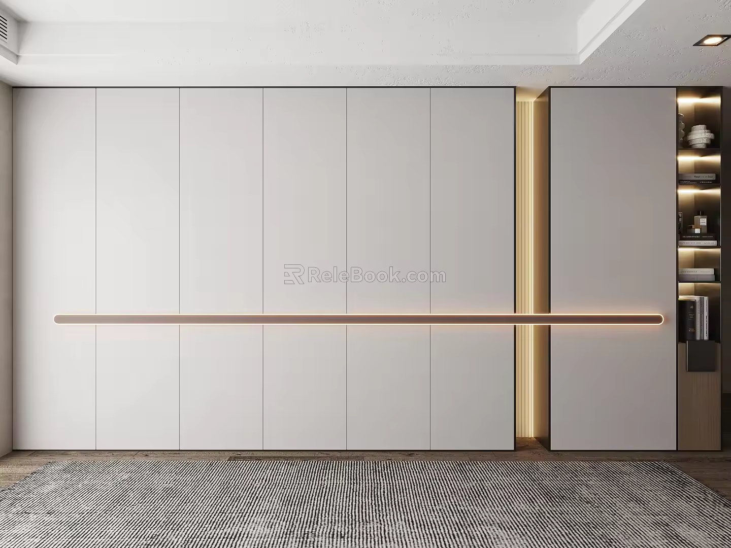Sofa background wall bookcase 3d model