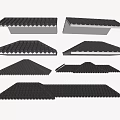New Chinese Eaves Tile Eaves Combination 3d model