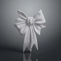 Fashionable Elegant Jewelry Accessory With Delicate White Bow Design And Shiny Finish