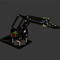 Sturdy Robotic Arm With Multi Jointed Metal Structure And Gripping Function
