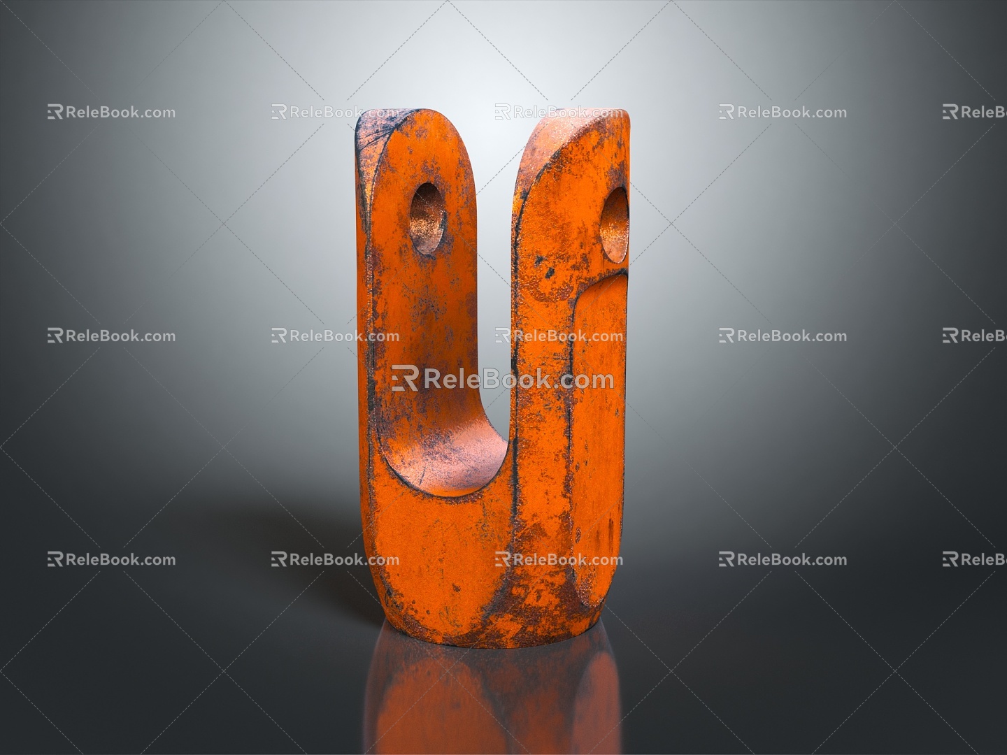 Modern crane hook metal hook iron ingot 3d model