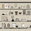 Quiet decorative ornaments combination 3d model