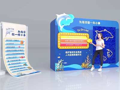 Interactive Area For Foreign Language Primary School Ocean Theme To Do List 3d model