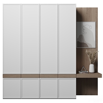 Modern entrance wardrobe 3d model