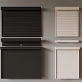Black And Beige Roller Blinds With Modern Design For Home Decoration