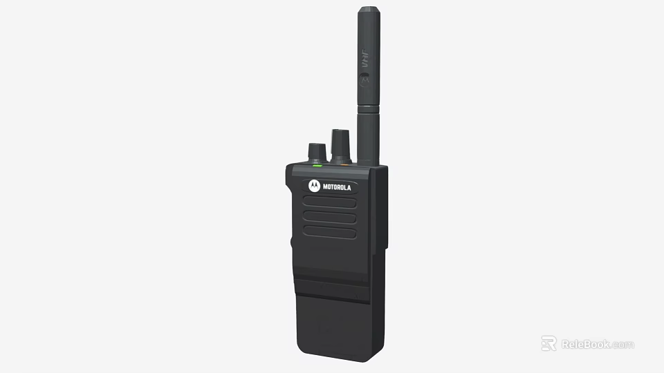 Black Motorola Industrial Two Way Radio Communication Device For Professional Use 3d model 