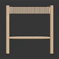 Minimalist Wooden Stool With Woven Seat And Light Colored Frame Design