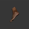 Realistic Human Feet Showing Skin Hair Texture And Toenail Polish Details