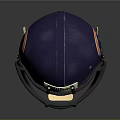 Riddell Purple Football Helmet With Team Logo And Protective Sports Apparel