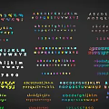 Vibrant Colorful Decorative Alphabet Letters Numbers Ornament Set for Home Decor