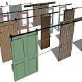 Sliding Barn Doors In Various Wooden Styles And Colors For Interior Design