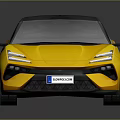 Yellow Sporty Sedan With Modern Exterior Black Roof And Shiny Alloy Wheels