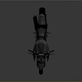 Black Modern Sporty Motorcycle With Sleek Design And Exposed Engine Details