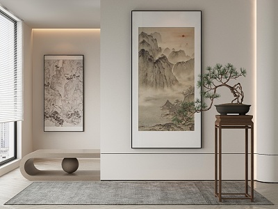 New Chinese Decorative Painting 3d model