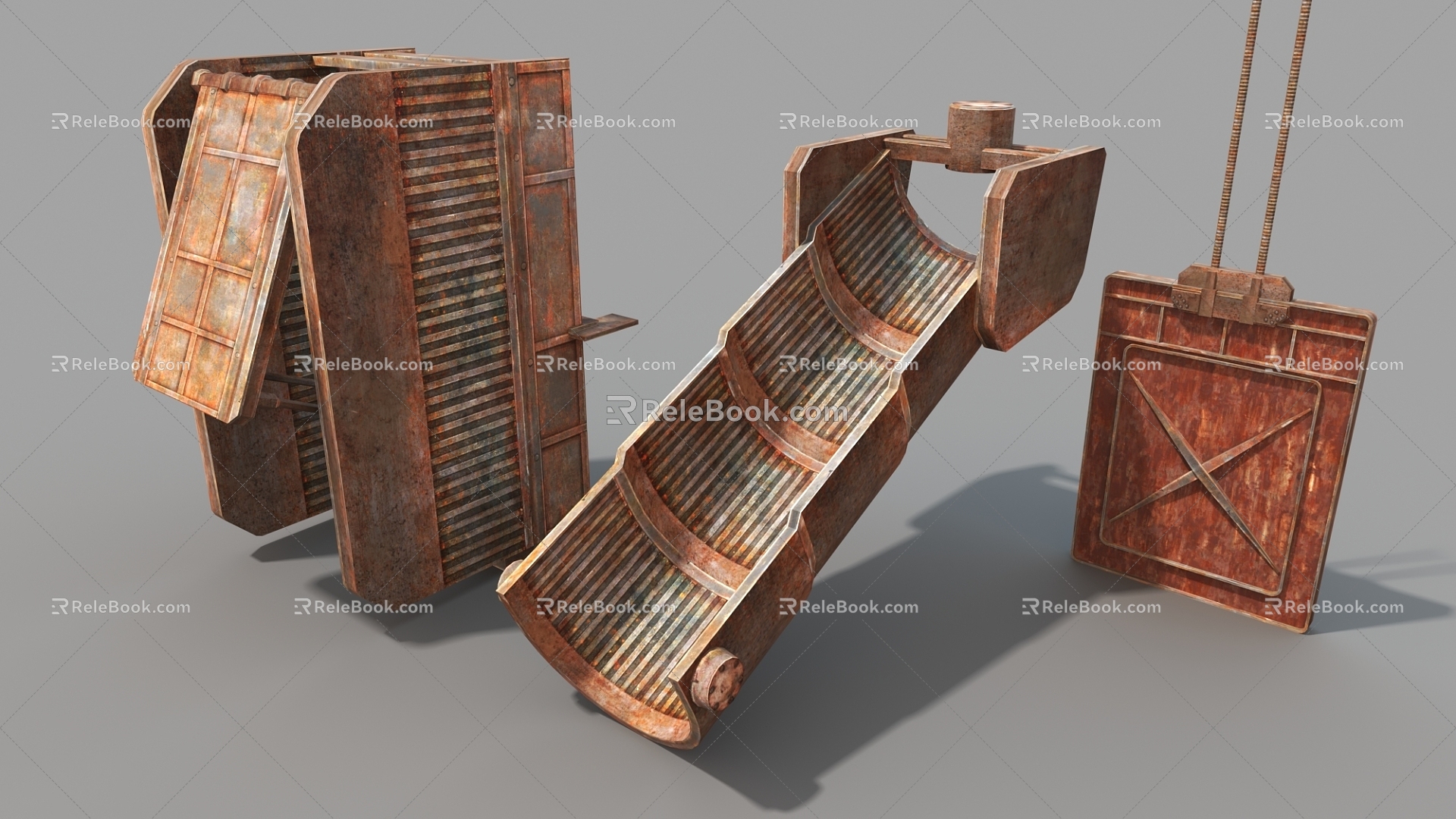 Industrial Equipment Agricultural Irrigation Equipment Old Tools 3d model