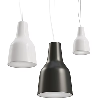 Modern Black and White Pendant Lights With Sleek Design For Interior Decoration 3d model