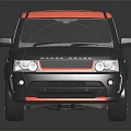 Stylish Gray SUV Car With Pink Roof Black Wheels Red Front Accents And Reflection