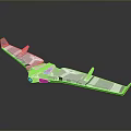 Futuristic Metallic Spaceship Design With Sleek Wings Glowing Lights And Advanced Structure