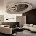 Luxury Sales Office Interior Design Unique Ceiling Design Marble Walls Sofa And Reception Area