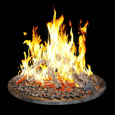 Modern Bonfire 3d model