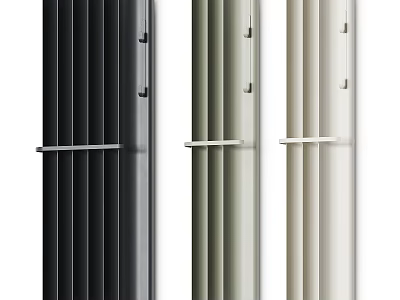 Modern Vertical Striped Wall Hooks With Horizontal Bars In Three Colors 3d model