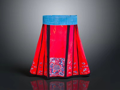 Women's Skirt Long Robe Long Skirt Ethnic Costume Ethnic Minority Ethnic Minority Costume Women Model Women 3d model