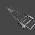 Aluminum Boat Trailer With Heavy Duty Wheels And Winch For Watercraft Transportation