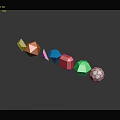 Colorful Gemstone Jewelry With Multicolored Geometric Shapes And Shiny Reflections
