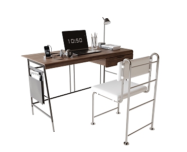 Modern desk and chair combination 3d model