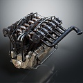 Modern engine Rolls Royce engine Rolls Royce engine engine 3d model